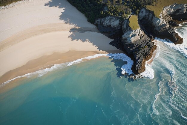 Photo beach blue ocean background