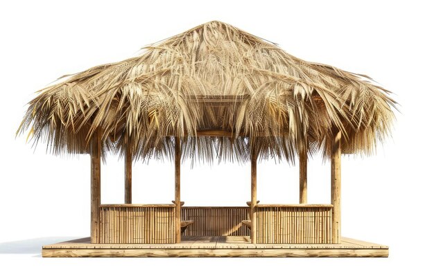 Beach Cabana Illustration Generative AI