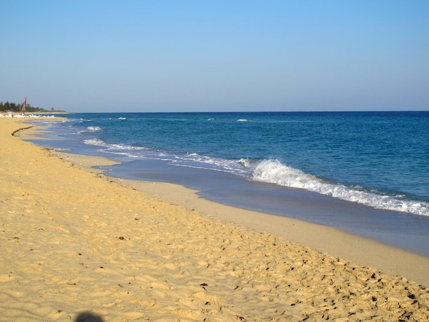 The beach of Caribbean sea on Havana, Cuba