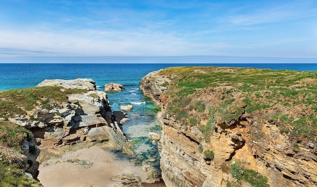 Beach cathedrals on the Bay of Biscay in Spain