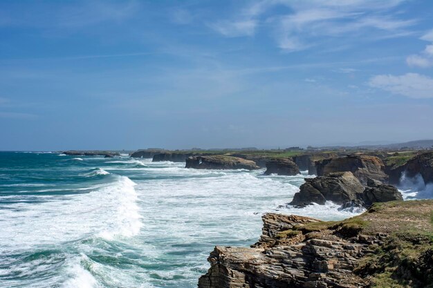 Beach of the cathedrals in Ribadeo Lugo Spain