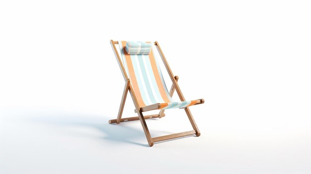 Photo beach chair rendering of a beach chair inviting ai generative