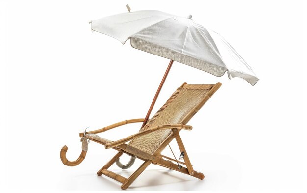 Photo beach chair umbrella hook generative ai