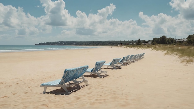 beach chairs on a sunny day