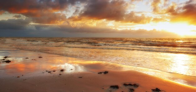 Photo beach and coast beach and coast in calm weather