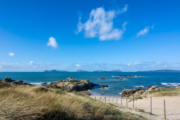 Beach of coast of vigo