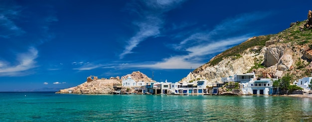 The beach of firapotamos in milos greece