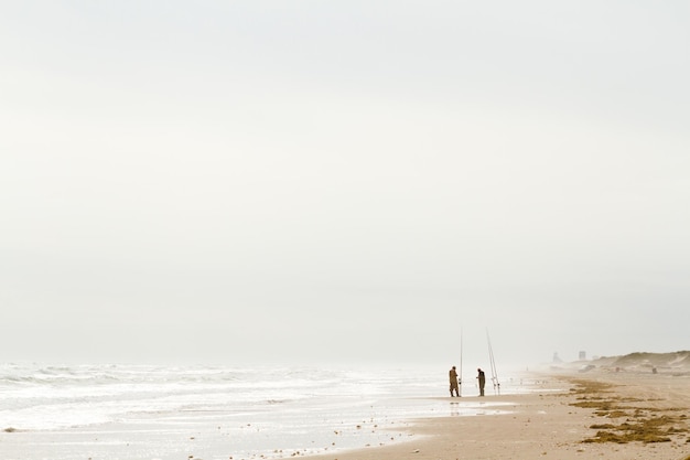 Beach fishing on South Padre Island.