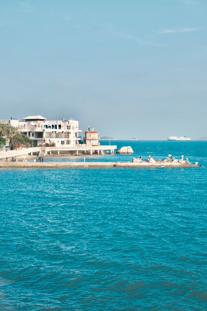 the beach in front of the hotel