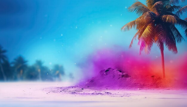 holi on goa beach