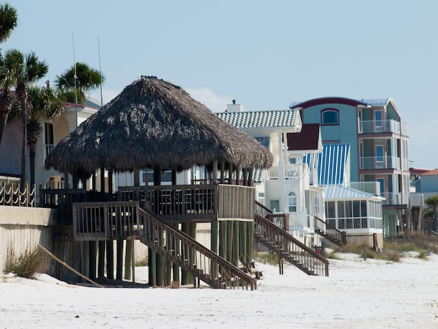 Beach houses at Mexico Beach, Florida.