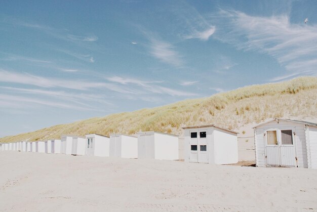 Foto case sulla spiaggia texel paesi bassi