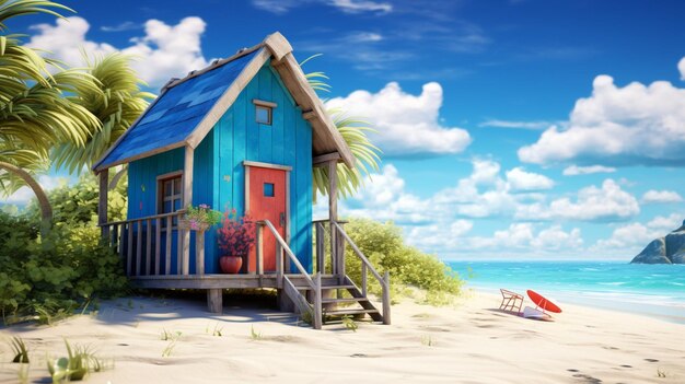 Beach Hut Background