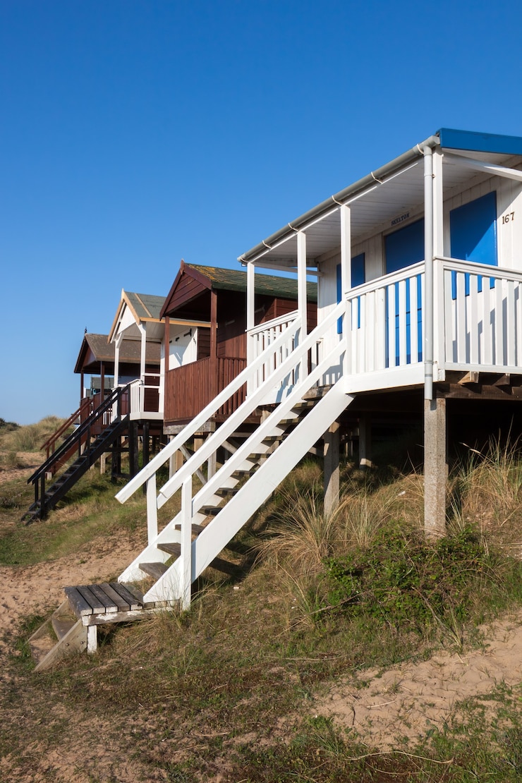 Photo beach huts at hunstanton norfolk