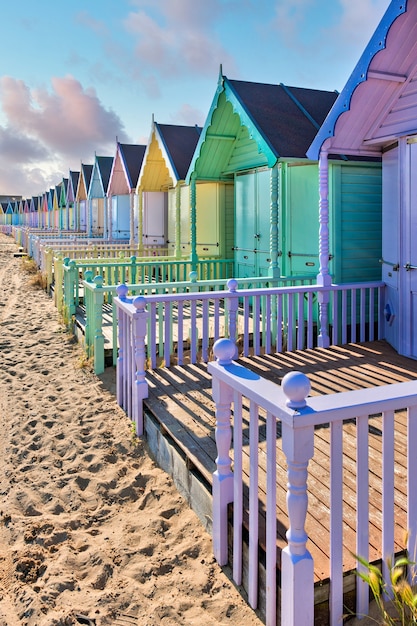 Beach huts at West Mersea