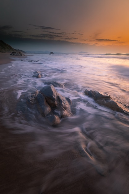 Beach of Ilbarritz at Biarritz, at Basque Country. 