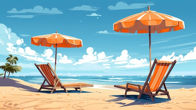 beach illustration vector