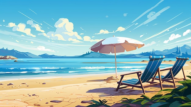 Beach illustration vector