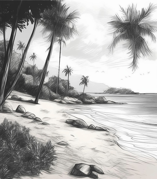 Photo beach illustration