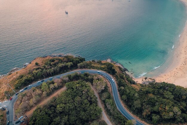 Beach and island top view