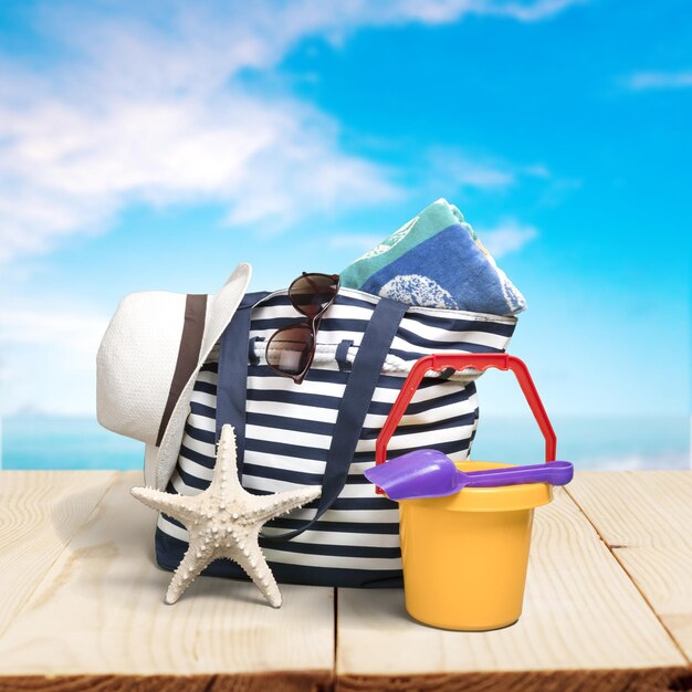 Beach Items Isolated