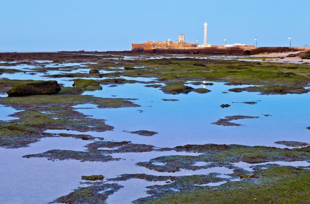 Photo beach of la caleta of cadiz