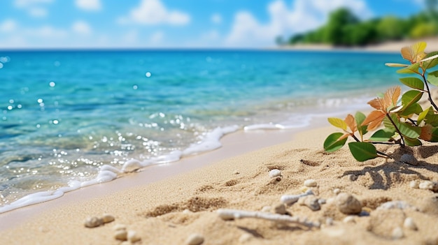 beach landscape HD 8K wallpaper Stock Photographic Image
