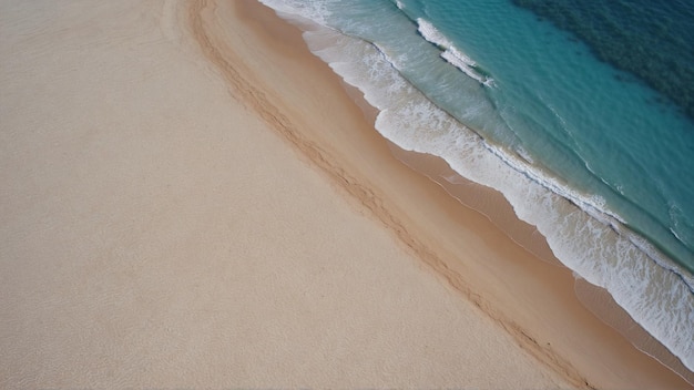 Photo the beach landscape scenery captured from an aerial photograph