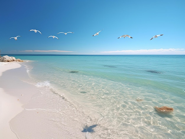 Beach landscape with sand