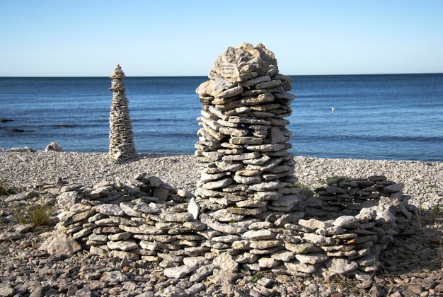 On the beach of Lickehamn Gotland Sweden