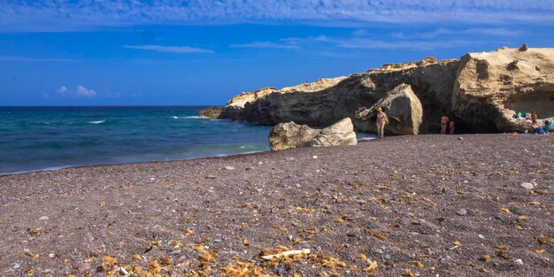 Beach of los escullos cabo de gatanijar natural park spain