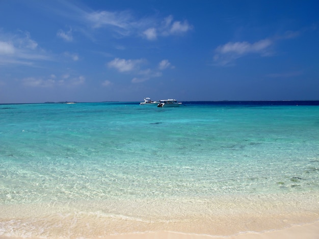 The beach on Maldives, Indian ocean, North Ari atoll