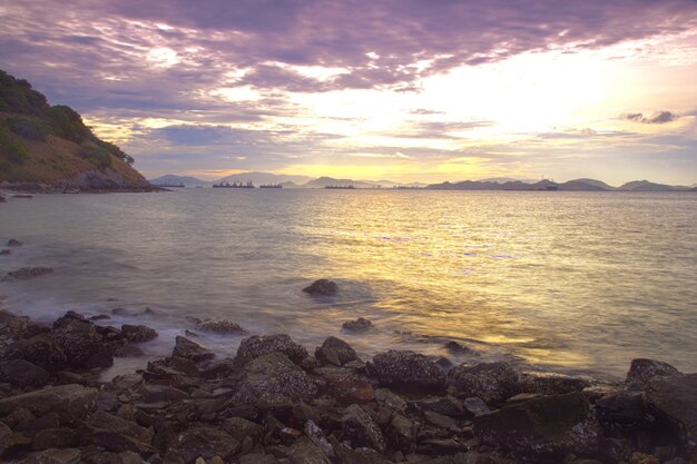 Beach in the morning.