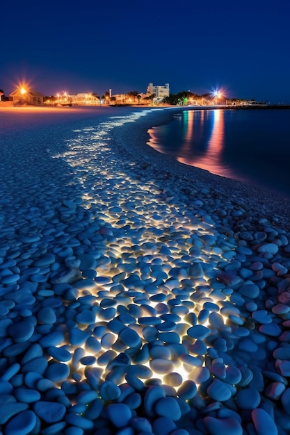 The beach at night is a beautiful place to spend the night.
