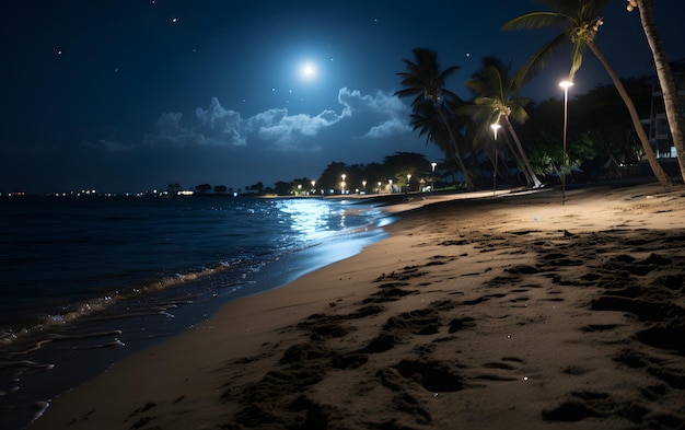 Beach at night photo illustration