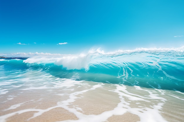 Beach ocean clear blue water waves Premium AI generated image Beach ocean clear blue water waves Premium AI generated image