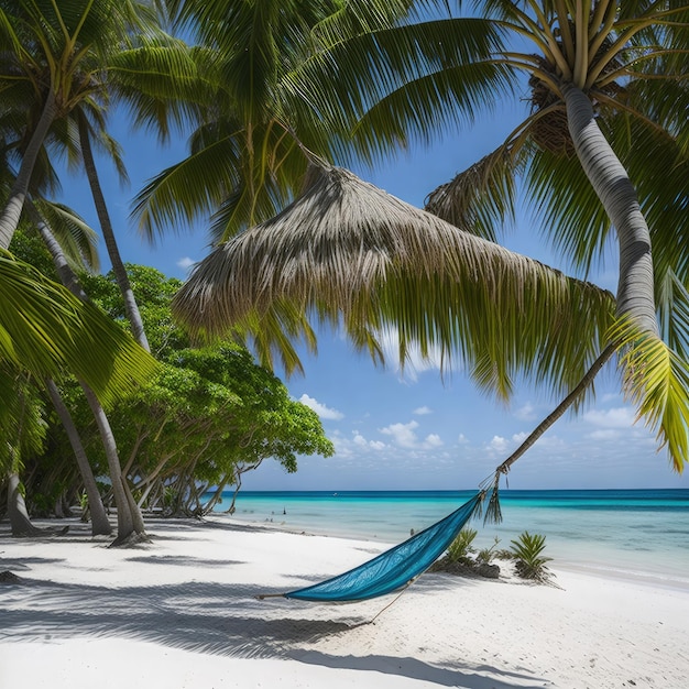 a beach palm trees view