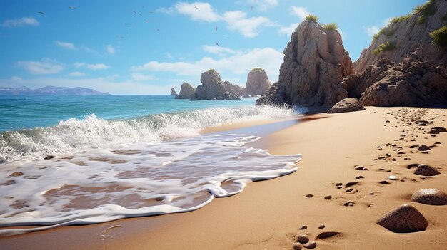 beach panorama High definition photography creative wallpaper