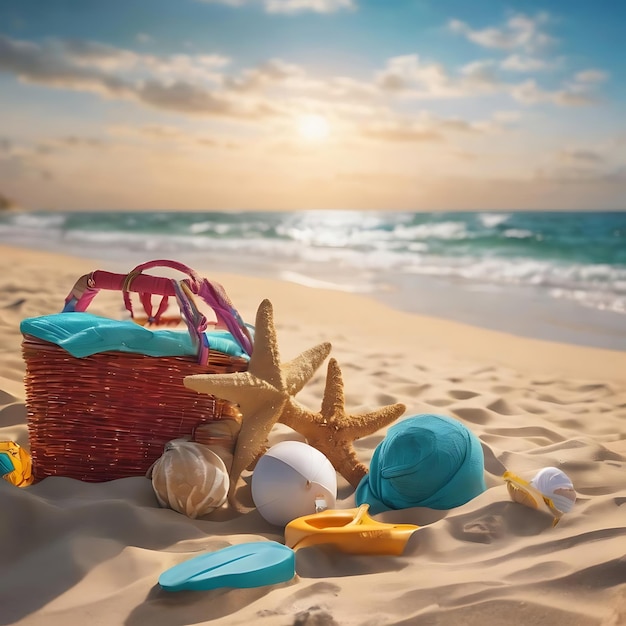 Beach product background