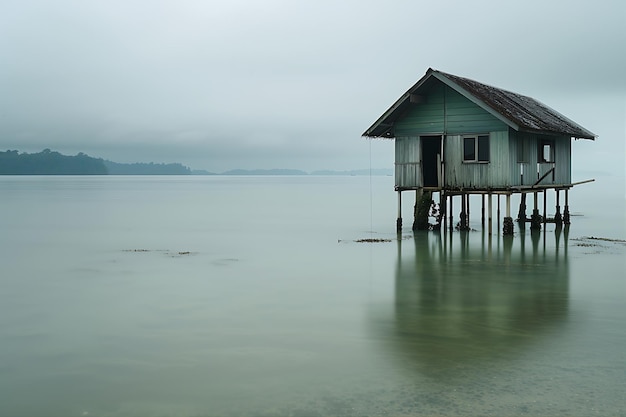 Beach Resort in the Shape of a Hut Stands