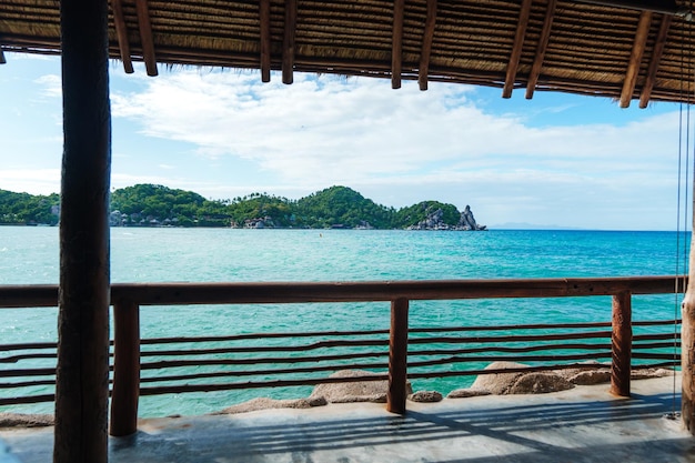 Beach and rocks during summer vacation