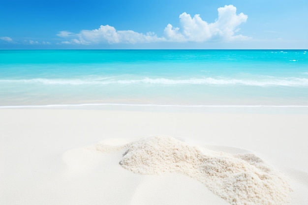 Beach sand next to the peaceful ocean