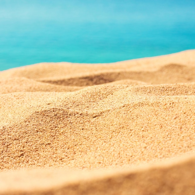 Beach sand in summertime travel seascape vacation and summer holidays concept