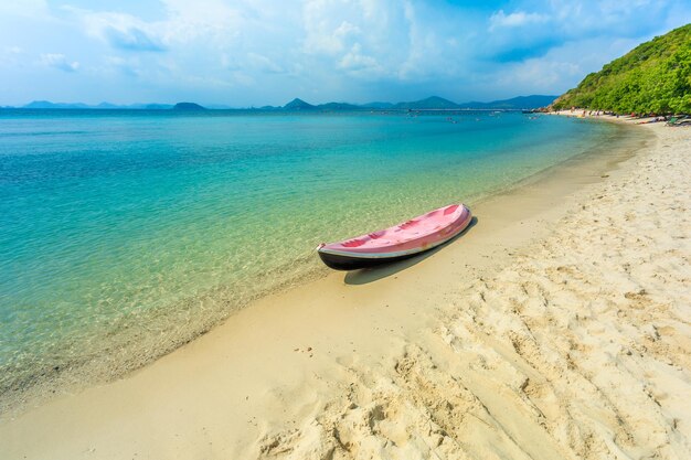 beach and sea kayak