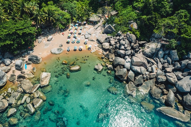 Beach and sea at Koh Tao Thailand