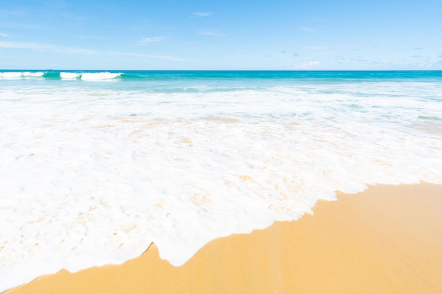 Fondo del cielo blu dell'onda dell'acqua della sabbia del mare della spiaggia