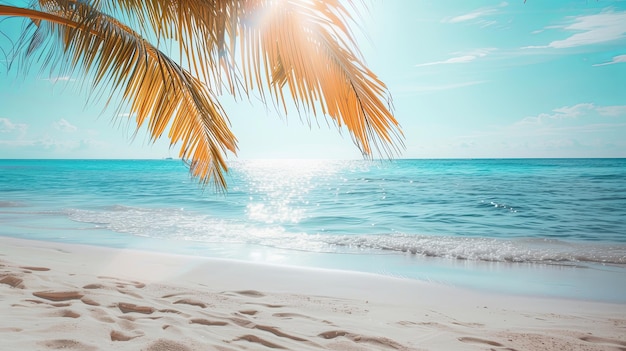 Пляж берег океан море тропический летний ландшафт концепция дизайн фона баннера