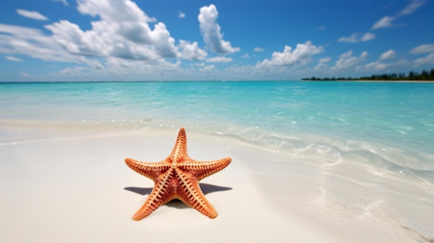 Beach star on sand beach maldives