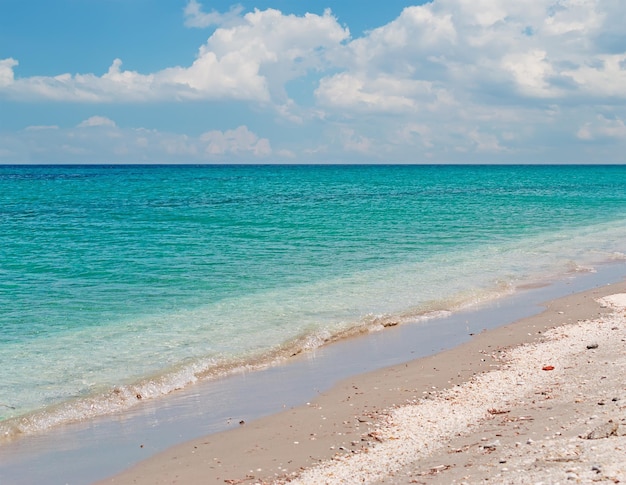 Beach in Stintino on a cloudy day