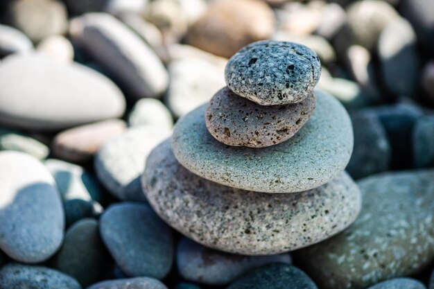 Photo beach stones as a background